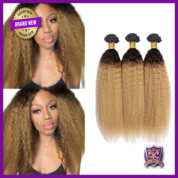 Human Hair Extensions 3 Bundles Kinky Straight 24 26 28 Inch 150g main image 6